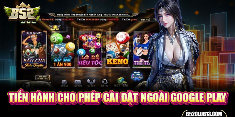 Tiến hành cho phép cài đặt ngoài Google Play