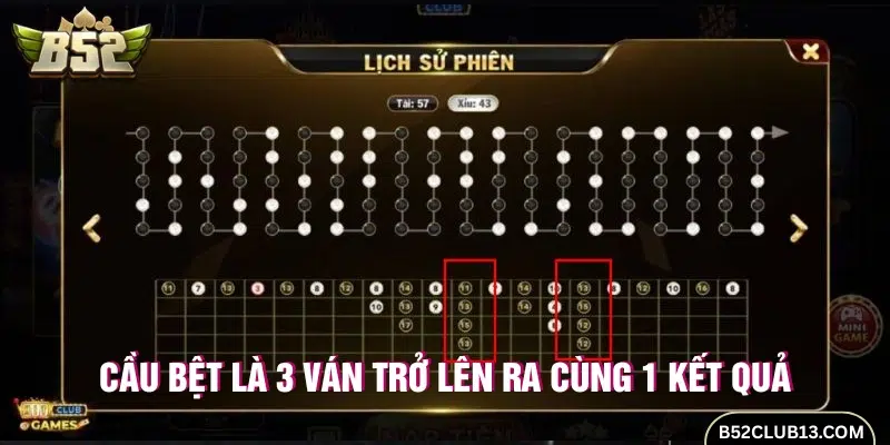 Cầu bệt trong tài xỉu là dấu hiệu dễ soi nhất 